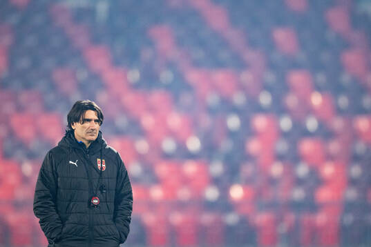 Head coach Dragisa Zecevic of the Serbian women's national