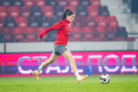 Sara Stokic of the Serbian women's national football team