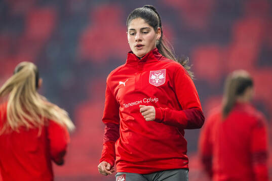Sara Stokic of the Serbian women's national football team