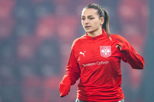 Emma Petrovic of the Serbian women's national football team