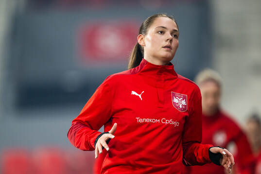 Milica Stojic of the Serbian women's national football team