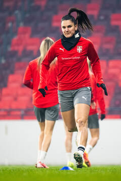 Jovana Damnjanovic of the Serbian women's national football
