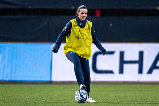 Tuva Hansen of the Norwegian women's national football team