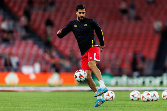 Rami Kaib of Elfsborg ahed of the Europa League match