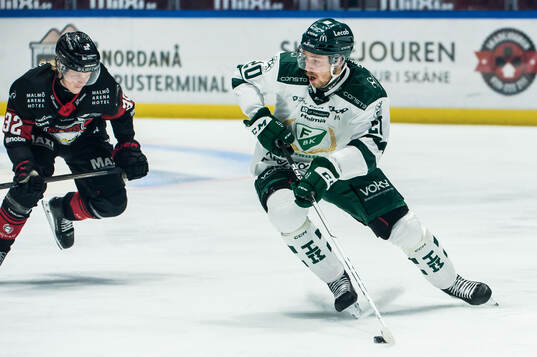 Färjestads Marcus Westfält och Malmö Redhawks Joona