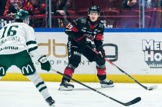 Malmö Redhawks Christoffer Forsberg och Färjestads