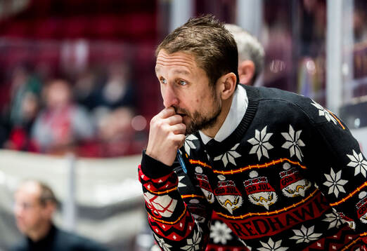 Malmö Redhawks tränare Tomas Kollar deppar