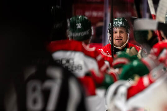 Frölundas Nicklas Lasu jublar