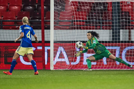 Goalkeeper Zecira Musovic of Sweden