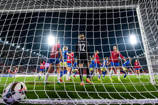 Nevena Damjanovic, goalkeeper Sara Cetinja and Milica