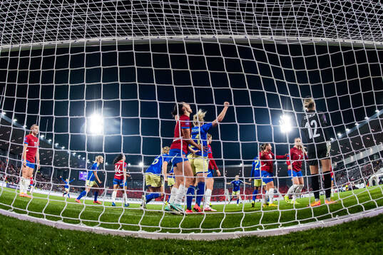 Nevena Damjanovic, goalkeeper Sara Cetinja and Milica