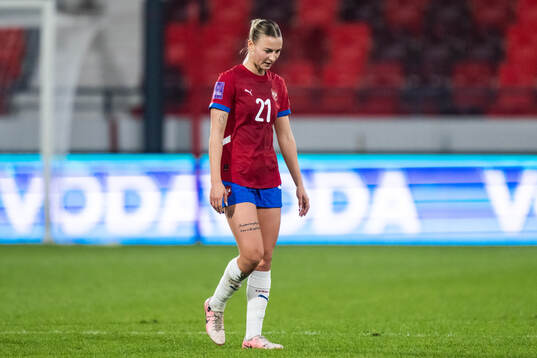Zivana Stupar of Serbia looks dejected