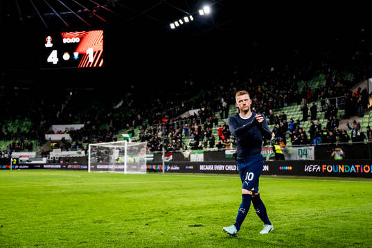 Anders Christiansen of Malmö FF looks dejected