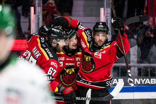 Luleås Linus Omark, Pontus Andreasson, Mathias Bromé