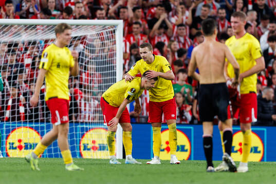 Players of Elfsborg look dejected