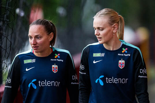 Marit Bratberg Lund and Karina Sævik of the Norwegian