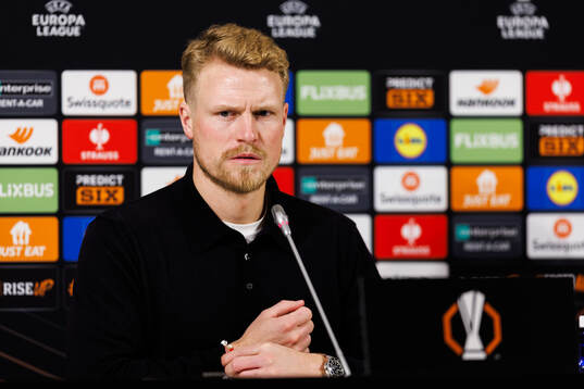 Head coach Oscar Hiljemark of Elfsborg at the press