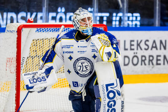 Leksands målvakt Marcus Gidlöf deppar
