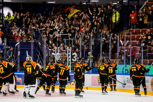 Brynäs spelaran jublar