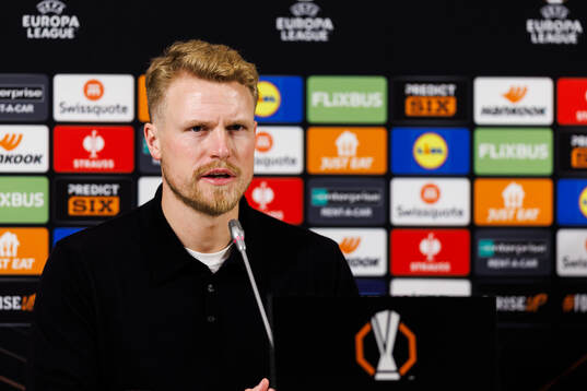 Head coach Oscar Hiljemark of Elfsborg at the press