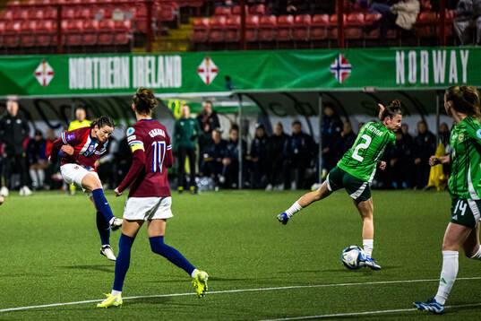 Tuva Hansen of Norway scores the 0-2 goal