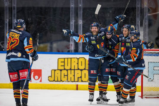Djurgårdens Patrick Thoresen jublar