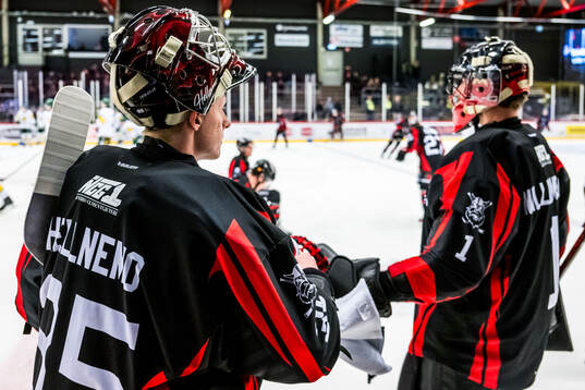 Nybros målvakt Alexander Hellnemo och målvakt Tex