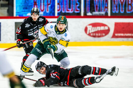 Nybros Elias Stenman och Björklövens Liam Dower Nilsson