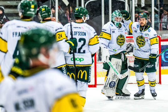 Björklövens spelare jublar
