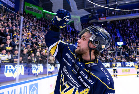 HV71s Joona Luoto jublar