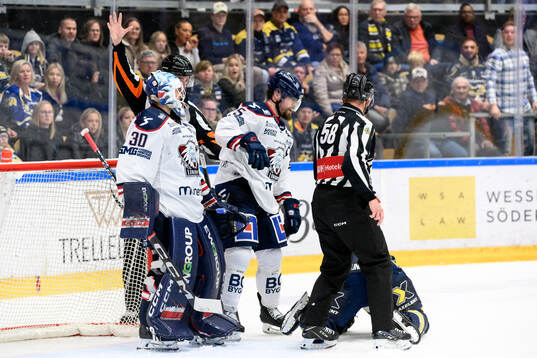 Linköpings målvakt Christian Heljanko och Oscar Fantenberg