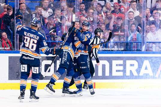Växjös Joachim Blichfeld, Dennis Rasmussen och Joel