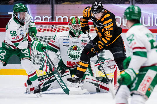 Rögles målvakt Christoffer Rifalk och Skellefteås