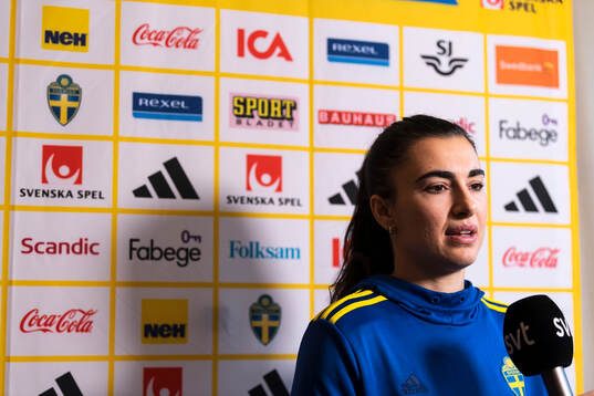 Zecira Musovic of Sweden is interviewed by Swedish