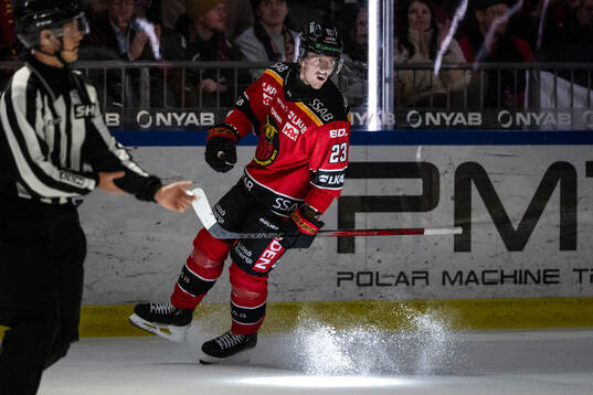 Luleås Jesper Sellgren jublar