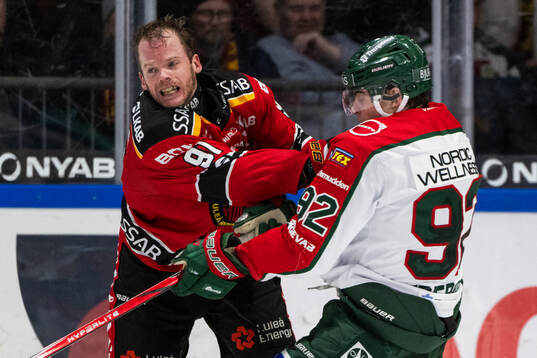 Luleås Brian O'neil och Frölundas Filip Cederqvist