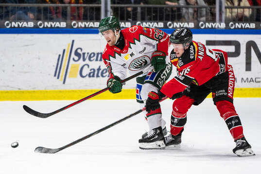Frölundas Wiktor Nilsson och Luleås Pontus Andreasson