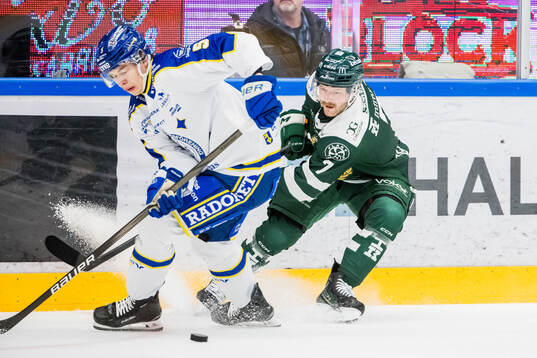 Leksands Andro Kaderli och Färjestads Axel Bergkvist