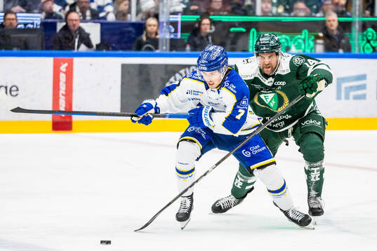 Leksands Marcus Karlberg och Färjestads Henrik Björklund