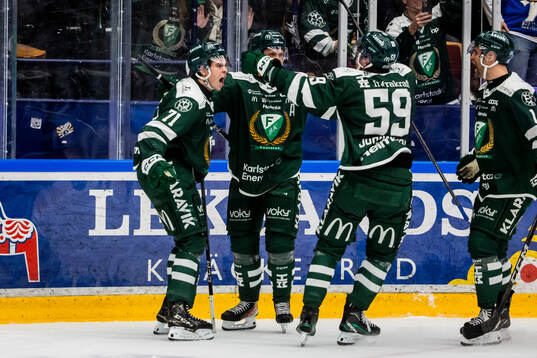 Färjestads Viktor Lodin jubel