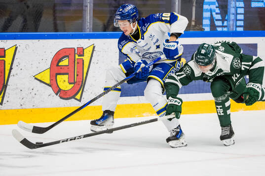 Leksands Anton Johansson och Färjestads Viktor Lodin