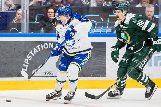 Leksands Patrik Zackrisson och Färjestads David Tomasek