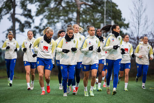 Players of the Swedish women's national football team
