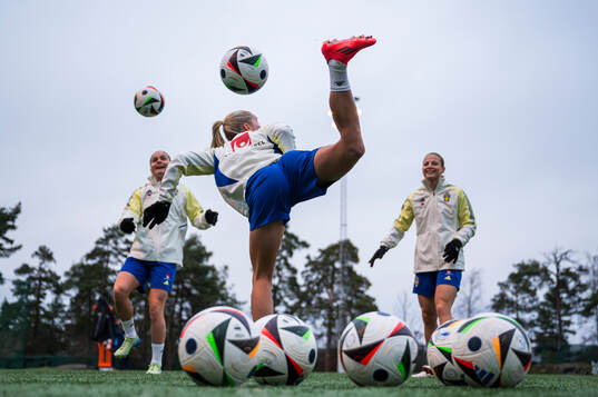 Players of the Swedish women's national football team