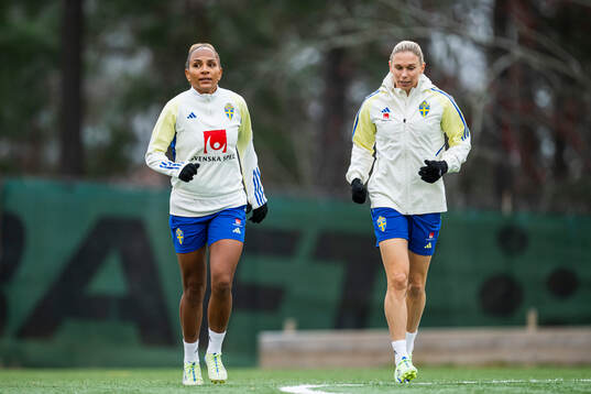 Madelen Janogy and Jonna Andersson of the Swedish women's