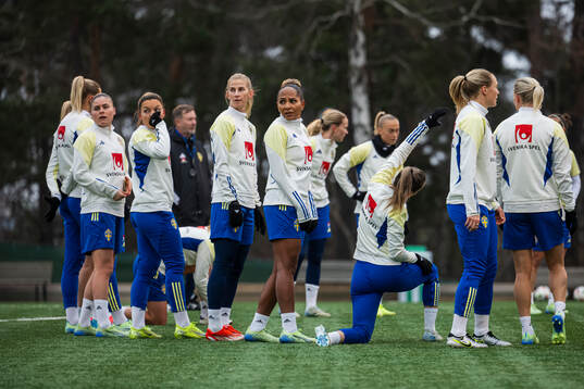 Players of the Swedish women's national football team