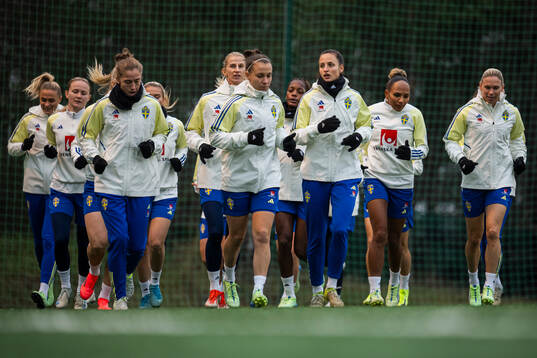 Players of the Swedish women's national football team