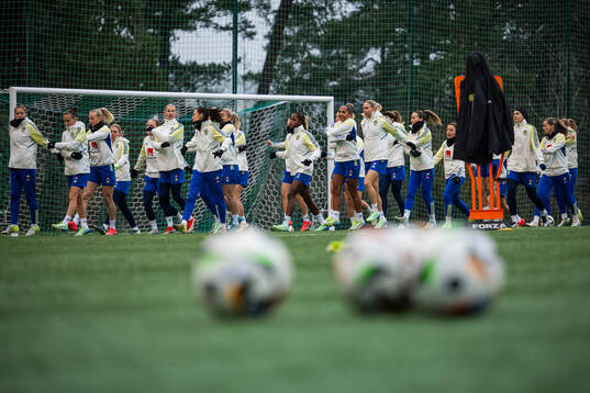 Players of the Swedish women's national football team