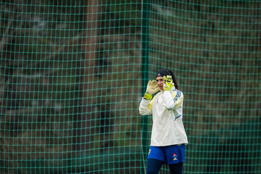 Goalkeeper Zecira Musovic of the Swedish women's national