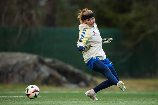 Goalkeeper Tove Enblom of the Swedish women's national